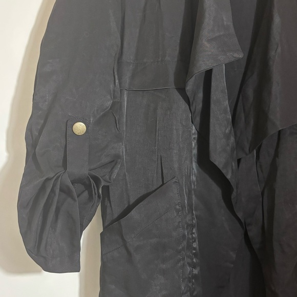 Black Lightweight Overcoat/Trench Coat - Picture 3 of 5